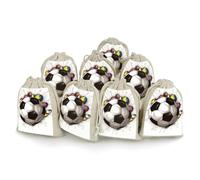 QMNBTES Soccer Drawing Drawstring Gift Bags 8PCS Muslin Bags Drawstring Bags Muslin Bags Fabric Gift Bags Small Drawstring Bags Cloth Gift Bags Gift Wrap Bags Drawstring Gift Pouch