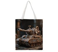 QMNBTES Steam Tank Model Canvas Tote Bag for Women Men Reusable Shopping