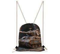 QMNBTES Steam Tank Model Drawstring Backpack Foldable Gym Sackpack for Basketball Soccer Swim Yoga Sport Gear Beach