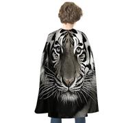 QMNBTES Tiger Halloween Cape Adult Reversible Medieval Cloak Renaissance Costume for Cosplay Party Masquerade