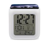QMNBTES Witch Prayed Alarm Clock Alarm Clocks for Bedrooms 7 Color Alarm Clocks Battery Alarm Clock Alarm Clock for Heavy Sleepers Clock with Temperature LED Clock Digital