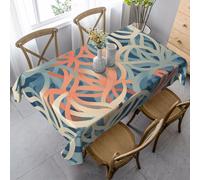 QMNEHJ Rectangle Tablecloth 35''x 55'' Wrinkle Resistant Waterproof Table Cover Farmhouse Table Cloth Coral Coloured Patterns Decorative Fabric Dining Table Cover for Kitchen Banquet Party
