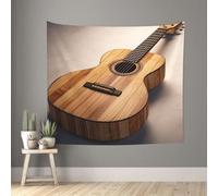 QMNEHJ Tapestry Wall Hanging for Bedroom Guitar Wooden Wall Tapestry Aesthetic Hanging Tapestries Decorative Wall Art Modern Abstract Wall Blanket for Living Room Dorm 60x51Inch