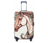 QMNEHJ Travel Luggage Cover Cupid Arrow Love Horse Suitcase Cover Protector Elastic Luggage Protector Anti-Scratch Travel Baggage Covers Waterproof Suitcase Sleeve Fits 18-32 Inch Suitcases, Black, L
