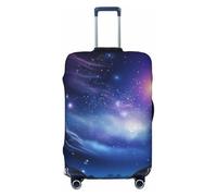 QMNEHJ Travel Luggage Cover Mysterious Stars Suitcase Cover Protector Elastic Luggage Protector Anti-Scratch Travel Baggage Covers Waterproof Suitcase Sleeve Fits 18-32 Inch Suitcases, Black, XL