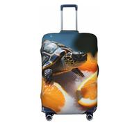 QMNEHJ Travel Luggage Cover Turtles Emerging from Oranges Suitcase Cover Protector Elastic Luggage Protector Anti-Scratch Travel Baggage Covers Waterproof Suitcase Sleeve Fits 18-32 Inch Suitcases