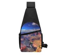 QMNKLET Sling Backpack Crossbody Sling Bag Beauty Grand Canyon Chest Bag Daypack Fanny Pack Cross Body Bag for Outdoors Hiking, Black, One Size