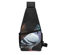 QMNKLET Sling Backpack Crossbody Sling Bag Pigeon Chest Bag Daypack Fanny Pack Cross Body Bag for Outdoors Hiking, Black, One Size