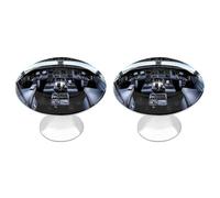 QMNLKH Airplane Cockpit Cabinet Knobs for Home, Round Drawer Pulls for Kitchen, Personalized Cupboard Handles with Screw, Fashion Dresser Knobs for Office, Drawer Handles, 2 Packs
