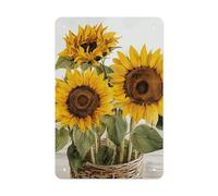QMNLKH Alluring Sunflowers Summer Plaques for Wall Decor, Personalized Metal Tin Sign for Home, Multifunctional Poster for Office, Fashion Painting for Hallway, Wall Art Pictures, 7.9x11.8Inch
