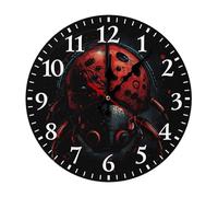 QMNLKH Cartoon Ladybug Wall Clock for Home, Battery Operated Clock for Hotel, Round Wall Clock with Arabic Numerals White, Easy to Read, Non-Ticking Clocks for Living Room 30 * 30cm