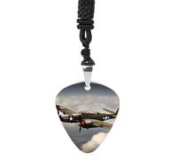QMNLKH Exquisite Pick Necklace Women in Ancient Egypt Printed Titanium Steel Pendant Guitar Pick for Men Women Birthday Gift, One Size, titanium steel, No Gemstone