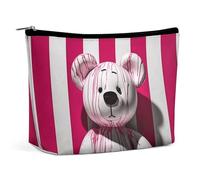 QMNLKH Ladies Makeup Bag Travel Toiletries Bag A Lighthouse Printed Portable Cosmetic Bag Suitable for Vacation Travel, Fluid White Bear, One Size