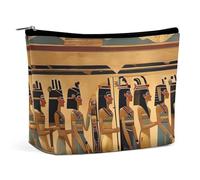 QMNLKH Ladies Makeup Bag Travel Toiletries Bag White Small Flowers Printed Portable Cosmetic Bag Suitable for Vacation Travel, women in ancient egypt, One Size