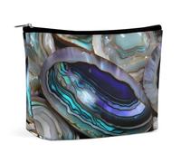 QMNLKH Ladies Makeup Bag Travel Toiletries Bag Yin Yang Pattern Printed Portable Cosmetic Bag Suitable for Vacation Travel, Abalone nacre, One Size