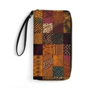 QMNLKH Stylish And Durable African Style Patchwork Printed Leather Wallet: A Must-have Storage Bag for The Holidays, Suitable for Storing ID Cards, Various Cards And Change, African Style Patchwork