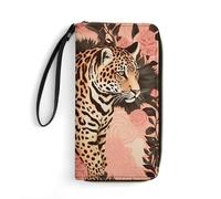 QMNLKH Stylish And Durable African Style Patchwork Printed Leather Wallet: A Must-have Storage Bag for The Holidays, Suitable for Storing ID Cards, Various Cards And Change, Striped Leopard