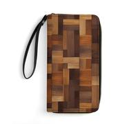 QMNLKH Stylish And Durable Beautiful Butterfly Printed Leather Wallet: A Must-have Storage Bag for The Holidays, Suitable for Storing ID Cards, Various Cards And Change, Wood, 19.7x10.5cm