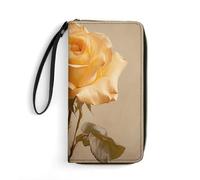 QMNLKH Stylish And Durable Cute Sloth Sleeping Printed Leather Wallet: A Must-have Storage Bag for The Holidays, Suitable for Storing ID Cards, Various Cards And Change, Fantasy Yellow Rose