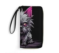 QMNLKH Stylish And Durable Many Zombie Printed Leather Wallet: A Must-have Storage Bag for The Holidays, Suitable for Storing ID Cards, Various Cards And Change, Gray Pooh Dog, 19.7x10.5cm