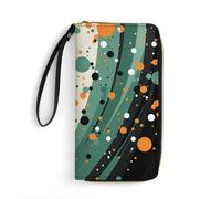 QMNLKH Stylish And Durable There Is A Car Under The Tree Printed Leather Wallet: A Must-have Storage Bag for The Holidays, Suitable for Storing ID Cards, Various Cards And Change, Curves and Circles