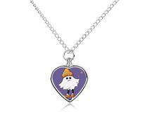 QMNLKH The Ghost of Skateboards Pet Cremation Jewelry for Women, Heart-Shaped Urn Necklaces for Ashes, Urn Holder Pendant Keepsake for Men, Dog Cat Necklace Pendants for Gift