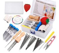 QMNNMA Felting Needles, Complete Needle Felting Tools, Wool Needle Felting Supplies with 36/38/40 Gauge Felt Needles for Beginners and Professionals