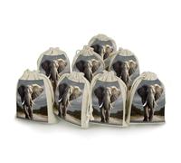 QMNRTK 3D Elephant 8 PCS Muslin Bags with Drawstring Sachet Bags Empty Small Cotton Drawstring Bag Muslin Reusable & Washable Cotton Bag for Herb Spice Candy Soap Jewelry Wedding Gift Pouches