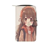 QMNRTK Anime Little Girl Credit Card Wallet Rfid Blocking Slim Bifold Genuine Leather Minimalist Front Pocket Wallets Keychain Wallet for Men And Women, style, 19.7x11x3.5cm