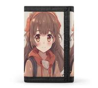 QMNRTK Anime Little Girl Triple Fold Wallet,Slim Wallet Personalized Engraved Rfid Blocking Wallet for Men And Women, style, One Size