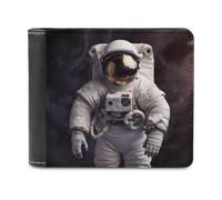 QMNRTK Astronaut Leather Wallet Bifold Wallet for Men Women Rfid Blocking Bifold, Extra Capacity Ultra Strong Stitching Slim Billfold with 8 Card Slots, style, One Size