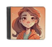 QMNRTK Beautiful Cartoon Girl Leather Wallet Bifold Wallet for Men Women Rfid Blocking Bifold, Extra Capacity Ultra Strong Stitching Slim Billfold with 8 Card Slots, style, One Size