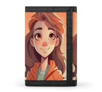 QMNRTK Beautiful Cartoon Girl Triple Fold Wallet,Slim Wallet Personalized Engraved Rfid Blocking Wallet for Men And Women, style, One Size