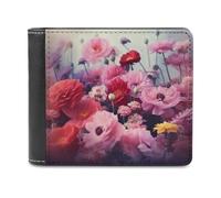 QMNRTK Beautiful Flowers Leather Wallet Bifold Wallet for Men Women Rfid Blocking Bifold, Extra Capacity Ultra Strong Stitching Slim Billfold with 8 Card Slots, style, One Size