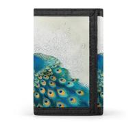 QMNRTK Beautiful Peacock And Floral Triple Fold Wallet,Slim Wallet Personalized Engraved Rfid Blocking Wallet for Men And Women, style, One Size