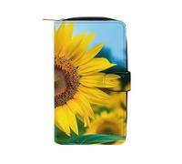 QMNRTK Beutiful Sunflower Credit Card Wallet Rfid Blocking Slim Bifold Genuine Leather Minimalist Front Pocket Wallets Keychain Wallet for Men And Women, style, 19.7x11x3.5cm