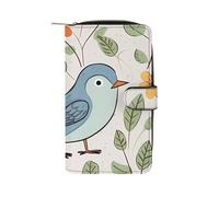 QMNRTK Bird And Flower Credit Card Wallet Rfid Blocking Slim Bifold Genuine Leather Minimalist Front Pocket Wallets Keychain Wallet for Men And Women, style, 19.7x11x3.5cm