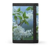 QMNRTK Bird Cherry Blossom Triple Fold Wallet,Slim Wallet Personalized Engraved Rfid Blocking Wallet for Men And Women, style, One Size