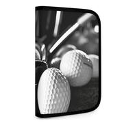 QMNRTK Black And White Golf Multifunctional Compact Wallet Id Stronghold Waltlet Credit Card Holder Wallet Zipper Leather Case Purse Rfid Blocking Bifold Wallet for Men Women, style, One Size