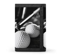 QMNRTK Black And White Golf Triple Fold Wallet,Slim Wallet Personalized Engraved Rfid Blocking Wallet for Men And Women, style, One Size