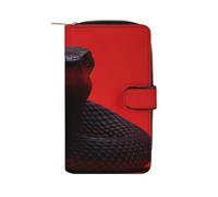 QMNRTK Black Eyed Snake Credit Card Wallet Rfid Blocking Slim Bifold Genuine Leather Minimalist Front Pocket Wallets Keychain Wallet for Men And Women, style, 19.7x11x3.5cm