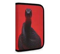 QMNRTK Black Eyed Snake Multifunctional Compact Wallet Id Stronghold Waltlet Credit Card Holder Wallet Zipper Leather Case Purse Rfid Blocking Bifold Wallet for Men Women, style, One Size