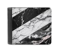 QMNRTK Black White Marble Leather Wallet Bifold Wallet for Men Women Rfid Blocking Bifold, Extra Capacity Ultra Strong Stitching Slim Billfold with 8 Card Slots, style, One Size