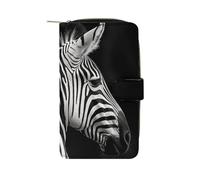 QMNRTK Black & White Zebra Credit Card Wallet Rfid Blocking Slim Bifold Genuine Leather Minimalist Front Pocket Wallets Keychain Wallet for Men And Women, style, 19.7x11x3.5cm