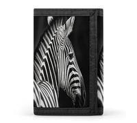 QMNRTK Black & White Zebra Triple Fold Wallet,Slim Wallet Personalized Engraved Rfid Blocking Wallet for Men And Women, style, One Size