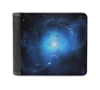 QMNRTK Blue Galaxy Leather Wallet Bifold Wallet for Men Women Rfid Blocking Bifold, Extra Capacity Ultra Strong Stitching Slim Billfold with 8 Card Slots, style, One Size