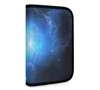 QMNRTK Blue Galaxy Multifunctional Compact Wallet Id Stronghold Waltlet Credit Card Holder Wallet Zipper Leather Case Purse Rfid Blocking Bifold Wallet for Men Women, style, One Size