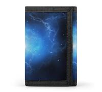 QMNRTK Blue Galaxy Triple Fold Wallet,Slim Wallet Personalized Engraved Rfid Blocking Wallet for Men And Women, style, One Size