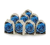 QMNRTK Blue Rose 8 PCS Muslin Bags with Drawstring Sachet Bags Empty Small Cotton Drawstring Bag Muslin Reusable & Washable Cotton Bag for Herb Spice Candy Soap Jewelry Wedding Gift Pouches