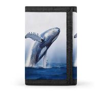 QMNRTK Blue Whale Triple Fold Wallet,Slim Wallet Personalized Engraved Rfid Blocking Wallet for Men And Women, style, One Size